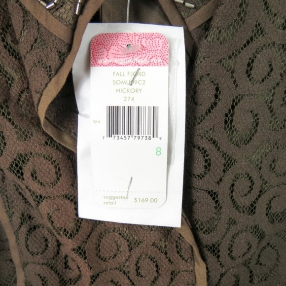 Sigrid Olsen Sz 8 Brown Lace Top Jacket - Picture 7 of 7